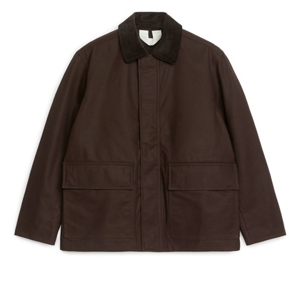 NWT Arket Dark Brown Waxed Cotton Jacket